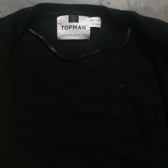 NWOT Men’s TOPMAN Distressed Cardigan - Picture 2 of 7